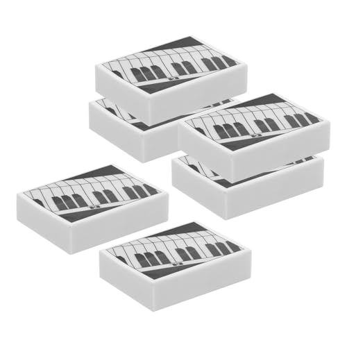 DOITOOL 6 Stück Musik-Radiergummi lustige Radiergummis Mini-Radierer Radiergummis zum Geburtstag kleine Klavierradierer malen skizzieren radiergummi Schüler Radiergummi Schulbriefpapier von DOITOOL
