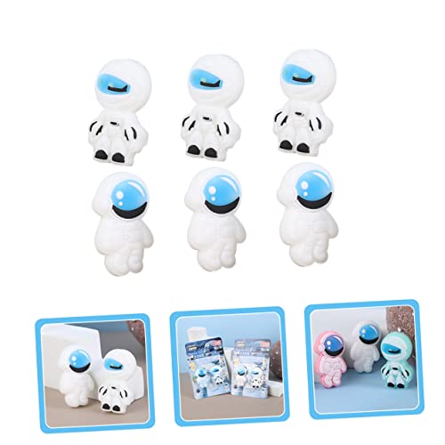 DOITOOL 6 Stück Niedliche Cartoon Astronaut Radiergummis für Schulbedarf und Partys Lustige Radierer Bunten Farben für Jungen und Mädchen von DOITOOL