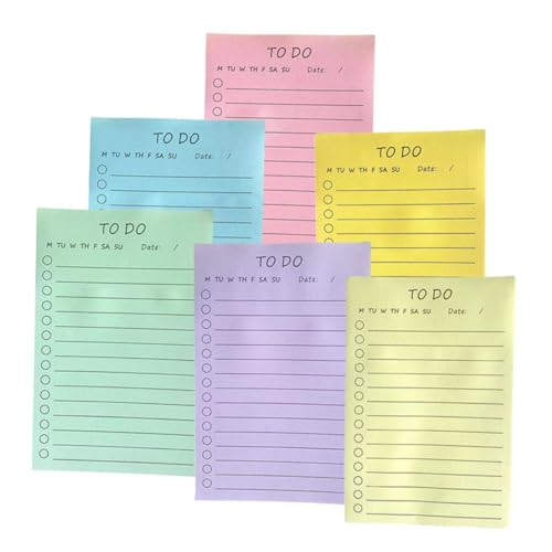 DOITOOL 6 Stück -Notizen Notizblock zu machen Klebrige Notizbilder machen klebrige Indexregisterkarten Aufklebernote selbstklebende Notizblöcke Nachrichtenpolster Klebepad Papier von DOITOOL