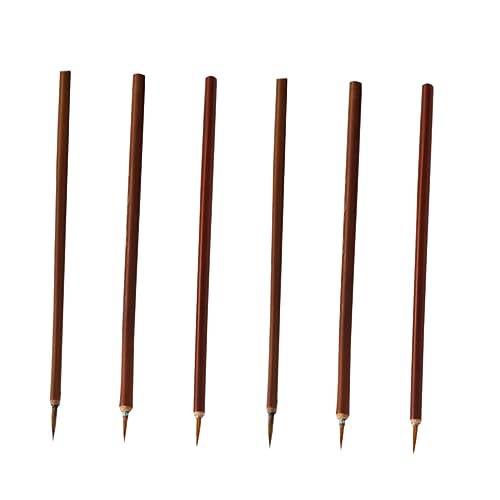 DOITOOL 6 Stück Pinselkalligraphiemalerei Zeichnung malen Bußgeld Detail pro brush aquarellfarben stifte Malpinsel für die Schule Pinsel zum Zeichnen von Strichen Liner Rostfreier Stahl von DOITOOL