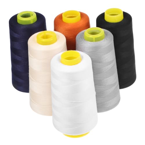 DOITOOL 6 Stück Polyesterfaden Faden Für Nähmaschine Faden Nähen Farbig Stich Polyester-stickgarne Stoff Ersatz Stickerei Quilten Stickgarn Spulen Nähgarn Naht Nähmaschinenfäden von DOITOOL