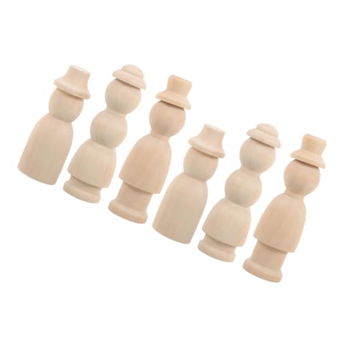 DOITOOL 6 Stück Puppenmann Holzpuppe unfertige Peg -Leute unfertiges Holzhandwerk Zubehör für Spielhäuser kleine Menschenfiguren Mini-Personenfiguren Holzfiguren hölzern Beige DOITOOL 6 Stück Puppenmann Holzpuppe unfertige Peg -Leute unfertiges Holzhandwerk Zubehör für Spielhäuser kleine Menschenfiguren Mini-Personenfiguren Holzfiguren hölzern Beige von DOITOOL