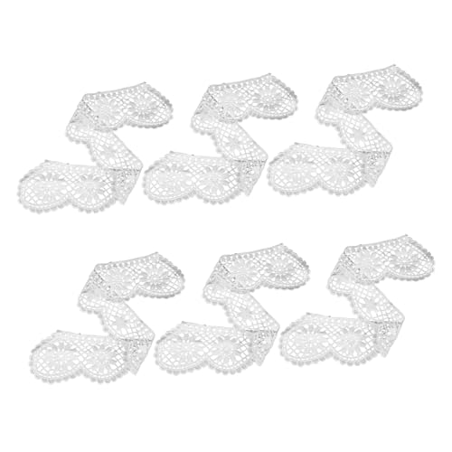 DOITOOL 6 Stück Runde Hals -spitzenhilfsmaterialien Dekorativer Bandbesatz Dehnbares Spitzenband Mehrere Blau Trimmen Bestickt Gehäkelte Spitzenbesatz Sticken Flechten Weiß Milchseide DOITOOL 6 Stück Runde Hals -spitzenhilfsmaterialien Dekorativer Bandbesatz Dehnbares Spitzenband Mehrere Blau Trimmen Bestickt Gehäkelte Spitzenbesatz Sticken Flechten Weiß Milchseide von DOITOOL