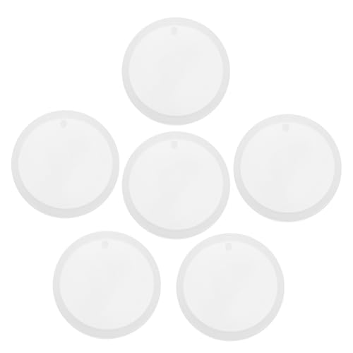 DOITOOL 6 Stück Runde Silikonformen für Epoxidharz Teiliges mit Löchern für Diy Schlüsselanhänger Ohrringe und Haustieranhänger Flexiblem Langlebigem Material von DOITOOL