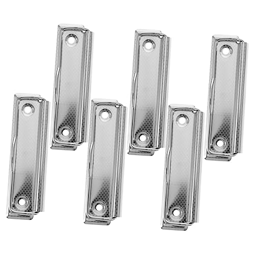 DOITOOL 6 Stück Schreibblockhalter büroklammern papierklammer aktenordner metall Clips für Büro-Klemmbretter Aluminium Clips für Schul-Klemmbretter Klemmbretter aus Metall Silver von DOITOOL