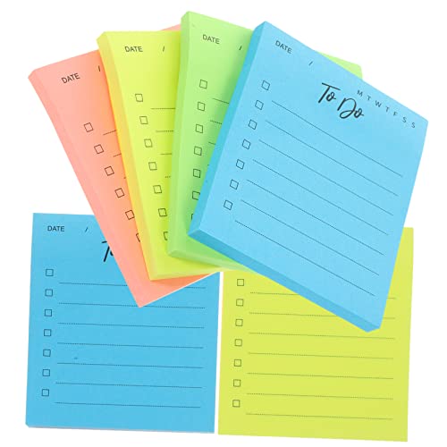 DOITOOL 6 Stück Selbstklebende Notizblöcke Haftnotizen für Schule und Büro Organisieren und Erinnern Einfach Abzulösen und Rückstandsfrei Praktische Memo Pads für Studenten von DOITOOL