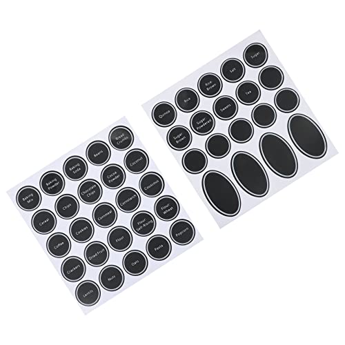 DOITOOL 6 Stück Tafelaufkleber Wasserdicht Für Behälter Tafel Glasetiketten Einmachglasetiketten Wasserdichte Aufkleber Etikettenaufkleber Für Gläser Flaschenaufkleber Pvc von DOITOOL