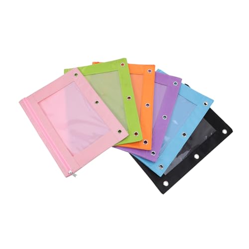 DOITOOL 6 Stück Taschenbeutel Federmäppchen Mit Reißverschluss Ordnertasche Aus Stoff Binder Federmäppchen Bleistiftfälle Ordnertaschen Mit Reißverschluss 3-loch-mappentaschen Oxford Pvc DOITOOL 6 Stück Taschenbeutel Federmäppchen Mit Reißverschluss Ordnertasche Aus Stoff Binder Federmäppchen Bleistiftfälle Ordnertaschen Mit Reißverschluss 3-loch-mappentaschen Oxford Pvc von DOITOOL