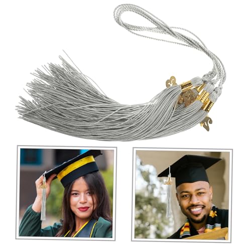 DOITOOL 6 Stück Teiliges Abschluss Quasten Anhänger Langlebige Polyester Graduation Cap Dekoration Ideal für Doktorhut und Bachelor Hut Kreative Jahreszahl für Abitur Feier und Party von DOITOOL