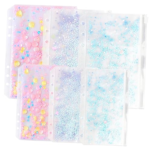 DOITOOL 6 Stück Teiliges Binder Zipper Pouches aus Transparentem PVC Langlebige Aufbewahrungstaschen für Notizbuch und Dokumente Wiederverwendbar Leichte Organizer für Büro und Schule von DOITOOL