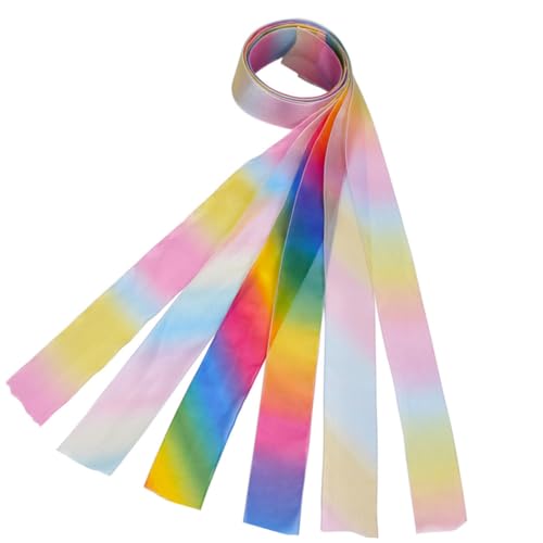 DOITOOL 6 Stück Teiliges DIY Haaraccessoires Breitem Gradient Rainbow Chiffonband für Haarbänder Kleider und Festliche Dekorationen von DOITOOL