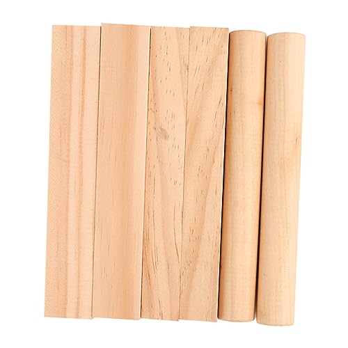 DOITOOL 6 Stück Teiliges Diy Holzblock Unbehandeltem Holz Runde und Quadratische Holzstäbchen für Kunsthandwerk Malen Schnitzen und Hochzeitsdekoration DOITOOL 6 Stück Teiliges Diy Holzblock Unbehandeltem Holz Runde und Quadratische Holzstäbchen für Kunsthandwerk Malen Schnitzen und Hochzeitsdekoration von DOITOOL
