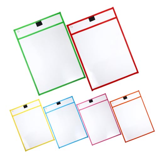 DOITOOL 6 Stück Teiliges Dokumententaschen Klare Folienschoner für Schule Büro und Zuhause Abwischbare Oberfläche Schutz und Transport von Unterlagen Zufälligen Farben Zufällige Farbe DOITOOL 6 Stück Teiliges Dokumententaschen Klare Folienschoner für Schule Büro und Zuhause Abwischbare Oberfläche Schutz und Transport von Unterlagen Zufälligen Farben Zufällige Farbe von DOITOOL