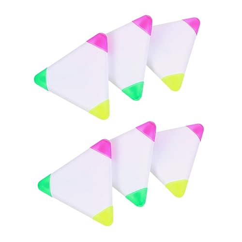 DOITOOL 6 Stück Teiliges Dreieckiger Textmarker Kreative Markierstifte für Büro Schule und Notizen Marker Wischfest für Poröse Oberflächen DOITOOL 6 Stück Teiliges Dreieckiger Textmarker Kreative Markierstifte für Büro Schule und Notizen Marker Wischfest für Poröse Oberflächen von DOITOOL