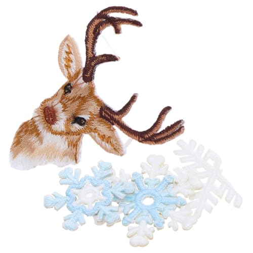 DOITOOL 6 Stück Teiliges Goldbestickte Schneeflocken Bügelbilder Vielseitige Einfach Anzubringende Applikationen für Kleidung Hüte Vorhänge und Diy-dekorationen zu Weihnachten von DOITOOL