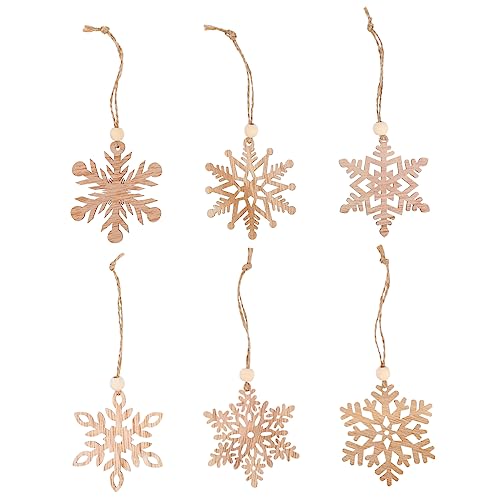 DOITOOL 6 Stück Teiliges Hölzerne Schneeflocken Anhänger Handbemalte Weihnachtsbaumschmuck Umweltfreundliche Weihnachtsdeko Kreative Bastelsets für Winterfenster und Türdekoration DOITOOL 6 Stück Teiliges Hölzerne Schneeflocken Anhänger Handbemalte Weihnachtsbaumschmuck Umweltfreundliche Weihnachtsdeko Kreative Bastelsets für Winterfenster und Türdekoration von DOITOOL