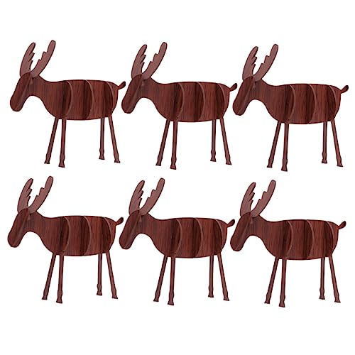 DOITOOL 6 Stück Teiliges Holz DIY Rentier Kreative Weihnachtsdekoration Kleine Handgefertigte Elchfiguren aus Langlebigem Holz Festlicher Desktop Schmuck für Weihnachtliche Wohnambiente DOITOOL 6 Stück Teiliges Holz DIY Rentier Kreative Weihnachtsdekoration Kleine Handgefertigte Elchfiguren aus Langlebigem Holz Festlicher Desktop Schmuck für Weihnachtliche Wohnambiente von DOITOOL