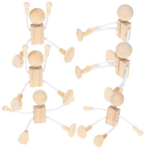 DOITOOL 6 Stück Teiliges Holz DIY puppen Unbemalt Natürliche Holzfarbe Runde Kanten Sichere Kinderhand Bemalbar Kreative Holzfiguren für Bastelprojekte und Handwerkliche Gestaltung DOITOOL 6 Stück Teiliges Holz DIY puppen Unbemalt Natürliche Holzfarbe Runde Kanten Sichere Kinderhand Bemalbar Kreative Holzfiguren für Bastelprojekte und Handwerkliche Gestaltung von DOITOOL