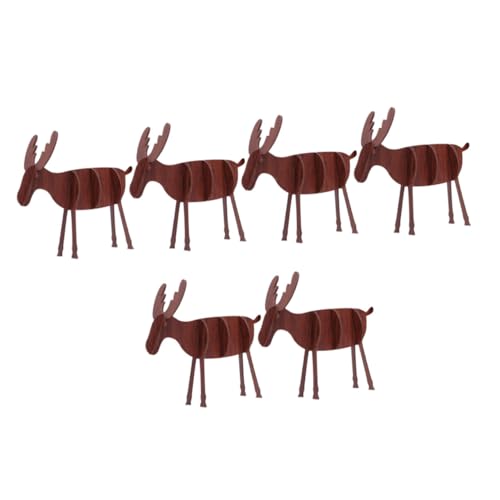 DOITOOL 6 Stück Teiliges Holz Diy Rentier Umweltfreundliche Weihnachtsdeko Handmontierbar Robustes Material Vielseitige Party und Wohnraumdekoration für Festliche Gestaltung DOITOOL 6 Stück Teiliges Holz Diy Rentier Umweltfreundliche Weihnachtsdeko Handmontierbar Robustes Material Vielseitige Party und Wohnraumdekoration für Festliche Gestaltung von DOITOOL