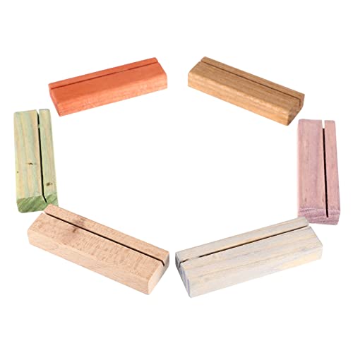 DOITOOL 6 Stück Teiliges Holz Kartenhalter Namensschild Ständer Tischkartenhalter Memo Notizhalter für Büro Hochzeit Party Natürliche Stabile Basis für Tischdekoration und DOITOOL 6 Stück Teiliges Holz Kartenhalter Namensschild Ständer Tischkartenhalter Memo Notizhalter für Büro Hochzeit Party Natürliche Stabile Basis für Tischdekoration und von DOITOOL
