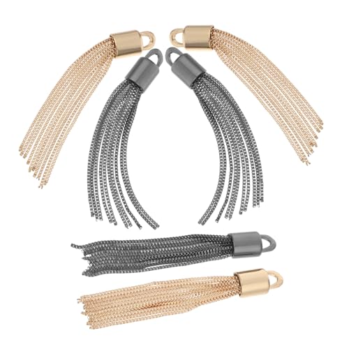 DOITOOL 6 Stück Teiliges Lange Metall-tasseln Schlüsselanhänger für Taschenanhänger Leichte Elegante Quasten-deko für Handtaschen Rucksäcke DIY Schmuck Mode-accessoires von DOITOOL