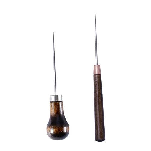 DOITOOL 6 Stück Teiliges Lederhandwerk Werkzeug mit Geraden Spitzen Multifunktionale Ahlen für DIY Nähen Leder Stanzen Reparatur von Schuhen Teppichen Zelten Robustes Nähzubehör für von DOITOOL