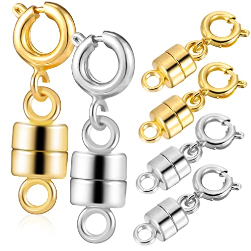 DOITOOL 6 Stück Teiliges Magnetische Halskettenverschlüsse Silberne Magnetverschluss Connectoren für Schmuckherstellung Einfach zu Verwenden und Vielseitig Einsetzbar von DOITOOL