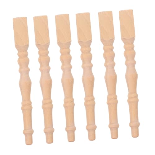 DOITOOL 6 Stück Teiliges Miniatur Tischbeine aus Holz Stabile Puppenhaus Möbelbeine DIY Miniaturmöbel Zubehör für Detailreiche Simulation für Puppenhaus und Mini Szenerien DOITOOL 6 Stück Teiliges Miniatur Tischbeine aus Holz Stabile Puppenhaus Möbelbeine DIY Miniaturmöbel Zubehör für Detailreiche Simulation für Puppenhaus und Mini Szenerien von DOITOOL