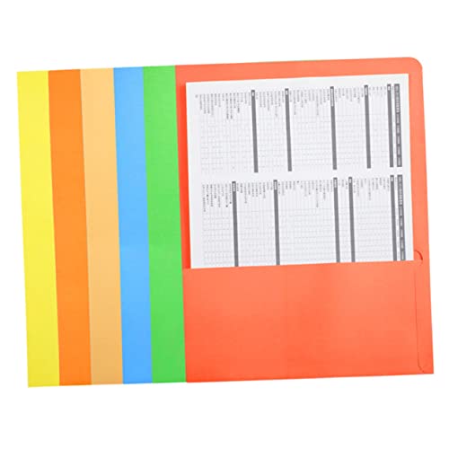 DOITOOL 6 Stück Teiliges Papier Ordner mit Bunte Dokumentenmappe Multifunktionaler Präsentationsordner für Büro und Schule Farbige Aktenhalter zur Übersichtlichen Ablage Wichtiger von DOITOOL