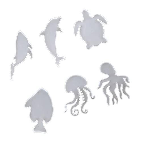 DOITOOL 6 Stück Teiliges Silikon Untersetzer Mould Set Niedliche Meeresschildkröten Formen für Diy Projekte Leicht zu Reinigen für Partys und Täglichen Gebrauch von DOITOOL