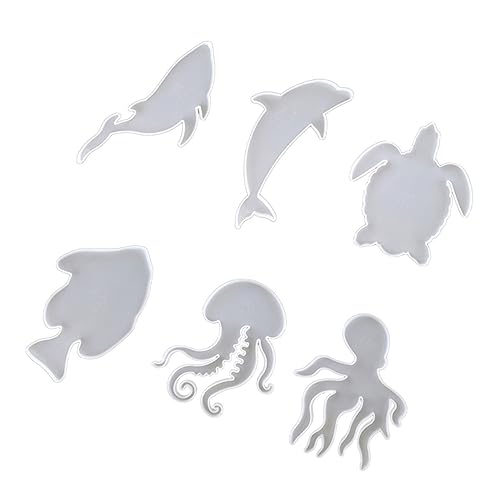 DOITOOL 6 Stück Teiliges Silikonform Set Meeres Schildkröte Diy Gießformen für Untersetzer Basteln mit Epoxidharz für Partys und Täglichen Gebrauch von DOITOOL