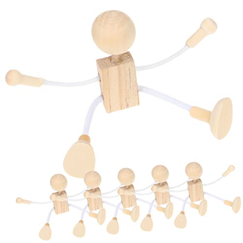 DOITOOL 6 Stück Teiliges Unvollendete Holzfiguren für Diy Kreative Hölzerne Puppen zum Bemalen für Kinderhandwerk und Dekoration Pädagogisches Kreativität DOITOOL 6 Stück Teiliges Unvollendete Holzfiguren für Diy Kreative Hölzerne Puppen zum Bemalen für Kinderhandwerk und Dekoration Pädagogisches Kreativität von DOITOOL