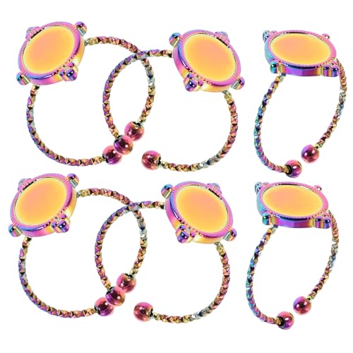 DOITOOL 6 Stück Teiliges Verstellbare Ringrohlinge für Schmuckherstellung DIY Ring Basen Langlebige und Hochwertige Ringe für Projekte für Schmuckliebhaber und Bastelarbeiten von DOITOOL