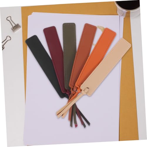 DOITOOL 6 Stück Teiliges Vintage Lesezeichen aus PU Leder mit Klassischer und Lederband Vielseitiger Buchseitenhalter für Leser Studenten und Buchliebhaber Schont DOITOOL 6 Stück Teiliges Vintage Lesezeichen aus PU Leder mit Klassischer und Lederband Vielseitiger Buchseitenhalter für Leser Studenten und Buchliebhaber Schont von DOITOOL