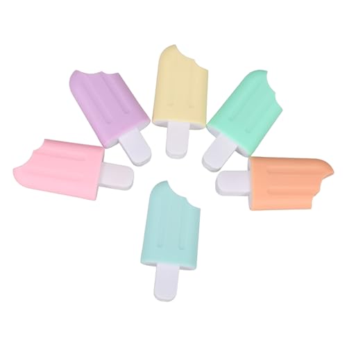 DOITOOL 6 Stück Textmarker süße Bürovorräte Highlighter für ästhetische Highlighter Farbige Highlighter am Stiel-Marker Eisstifte cremiger Highlighter Plastik DOITOOL 6 Stück Textmarker süße Bürovorräte Highlighter für ästhetische Highlighter Farbige Highlighter am Stiel-Marker Eisstifte cremiger Highlighter Plastik von DOITOOL