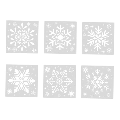DOITOOL 6 Stück Weihnachts Schneeflocken Schablonen für DIY Malerei Scrapbooking und Zeichnen für Kreative Bastelprojekte und Kinderaktivitäten DOITOOL 6 Stück Weihnachts Schneeflocken Schablonen für DIY Malerei Scrapbooking und Zeichnen für Kreative Bastelprojekte und Kinderaktivitäten von DOITOOL