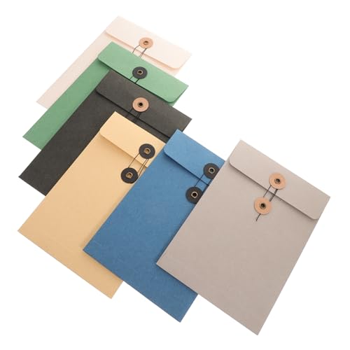 DOITOOL 6-Teilige Saiten Portfolio-Umschlag schreibutensilien geldumschläge office zubehör briefumschläge Office-Ordner Beutel Büro praktischer Aktenhalter praktische Aktenordner Papier DOITOOL 6-Teilige Saiten Portfolio-Umschlag schreibutensilien geldumschläge office zubehör briefumschläge Office-Ordner Beutel Büro praktischer Aktenhalter praktische Aktenordner Papier von DOITOOL