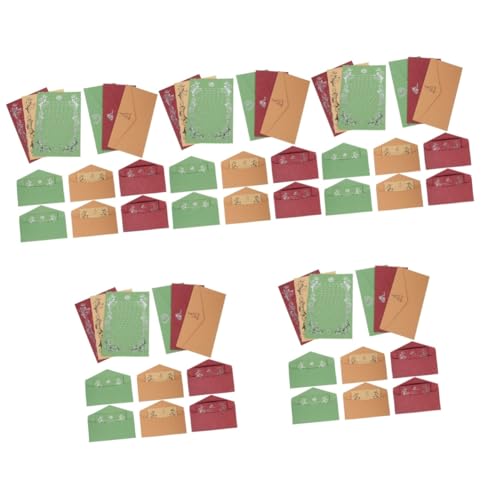 DOITOOL 60 Sätze Vintage Briefpapier Umschlag Set Teiliges Schreibpapier mit Umschlägen Langlebiges Papier Stilvolle Einladungskarten Grußkarten Geschenkpapier Geeignet für Briefe und DOITOOL 60 Sätze Vintage Briefpapier Umschlag Set Teiliges Schreibpapier mit Umschlägen Langlebiges Papier Stilvolle Einladungskarten Grußkarten Geschenkpapier Geeignet für Briefe und von DOITOOL