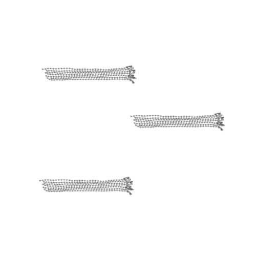 DOITOOL 60 Stck. Teiliges Metallkugelketten Silberfarbene Kugelkette mit Steckverschluss Poliertes Material für Basteln Schmuck Anhänger von DOITOOL