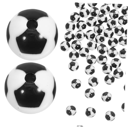 DOITOOL 60 Stück Acryl Fußball Perlen DIY Spacer Beads für Schmuckherstellung Armbänder Halsketten Sportliches Bastelzubehör DOITOOL 60 Stück Acryl Fußball Perlen DIY Spacer Beads für Schmuckherstellung Armbänder Halsketten Sportliches Bastelzubehör von DOITOOL
