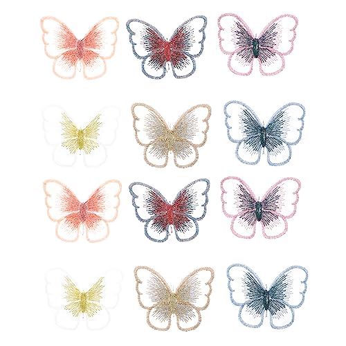 DOITOOL 60 Stück Bunte Gestickte Schmetterlings Patches Diy Aufnäher für Kleidung Taschen Hüte Jeans Dekoration und Reparatur Langlebigem Einfach zu Reinigen Nähen von DOITOOL