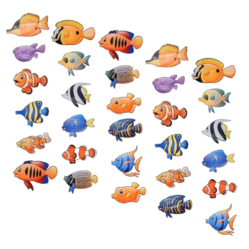 DOITOOL 60 Stück Bunte Papierschnittmuster Tropische Fische Dekorative Wand Ausschnitte für Klassenzimmer Diy Projekte und Sommerpartys für Kindergarten und Spielräume von DOITOOL