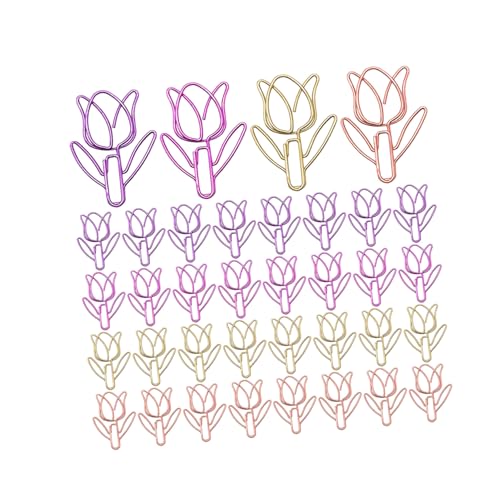 DOITOOL 60 Stück Bunte Tulpen Büroklammern Kleine Metallische Tulpenförmige Büroklammern für Schule Büro Scrapbooking Vielseitige Tragbare Organisationsclips in Farben zur Kreativen DOITOOL 60 Stück Bunte Tulpen Büroklammern Kleine Metallische Tulpenförmige Büroklammern für Schule Büro Scrapbooking Vielseitige Tragbare Organisationsclips in Farben zur Kreativen von DOITOOL