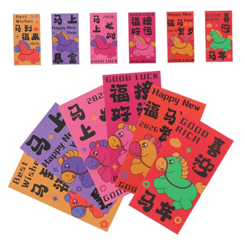 DOITOOL 60 Stück Chinesische Envelopes Pferde-motiv Kreative Lunar Envelopes für Frühlingsfest Familienfeiern und Festliche Anlässe DOITOOL 60 Stück Chinesische Envelopes Pferde-motiv Kreative Lunar Envelopes für Frühlingsfest Familienfeiern und Festliche Anlässe von DOITOOL
