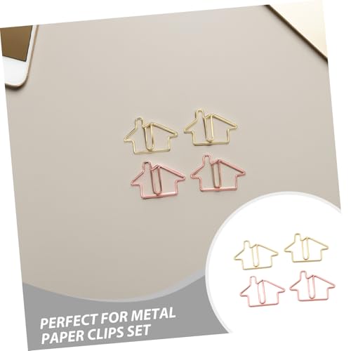 DOITOOL 60 Stück Hausförmige Büroklammern aus Metall Kreative Haus Design Papierklammern für Büro und Zuhause Stabile Kleine Metallklammern zur Dokumentenorganisation Geschenkidee für DOITOOL 60 Stück Hausförmige Büroklammern aus Metall Kreative Haus Design Papierklammern für Büro und Zuhause Stabile Kleine Metallklammern zur Dokumentenorganisation Geschenkidee für von DOITOOL