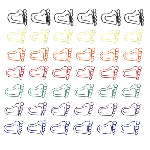 DOITOOL 60 Stück Kleine Füße Büroklammer lustige süße Büroklammern Clips für Papier Dekorative Büroklammern Farbiges Büromaterial Büro Zubehör Klassenzimmer müssen haben Schulbedarf Metall von DOITOOL