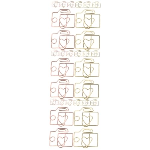 DOITOOL 60 Stück Mini Bastelclips Metall Büroklammern Dekorative Clips für Dokumente Vielseitig Einsetzbar Starke Haltekraft Geeignet für Büro und Bastelprojekte von DOITOOL