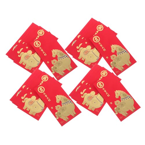 DOITOOL 60 Stück Rote Umschläge mit Pferdemotiv Chinesische Neujahrs-hongbao aus Papier Festlich für Frühlingsfest Hochzeiten und Besondere Anlässe Elegante Textur Vielseitig Verwendbar DOITOOL 60 Stück Rote Umschläge mit Pferdemotiv Chinesische Neujahrs-hongbao aus Papier Festlich für Frühlingsfest Hochzeiten und Besondere Anlässe Elegante Textur Vielseitig Verwendbar von DOITOOL
