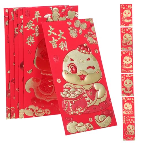 DOITOOL 60 Stück Rote Umschlagtasche „year of The Snake“. Chinesische Neujahrs-hong-bao-pakete Rote Umschläge Für Bargeld Chinesisches Neues Jahr Rotes Paket Papier von DOITOOL