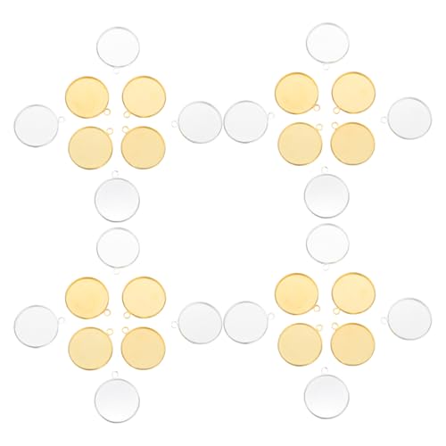 DOITOOL 60 Stück Runde Fassungen - Leere Anhänger für DIY Schmuck, Foto-Pendants, Bastelcharms DOITOOL 60 Stück Runde Fassungen - Leere Anhänger für DIY Schmuck, Foto-Pendants, Bastelcharms von DOITOOL